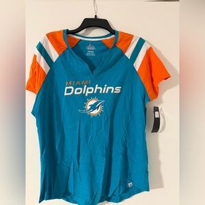 Miami Dolphins Teal and Orange T-Shirt